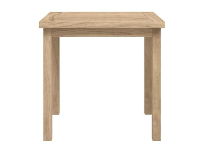 Tavolino laterale in legno massello marrone, 45 x 45 x 45 cm
