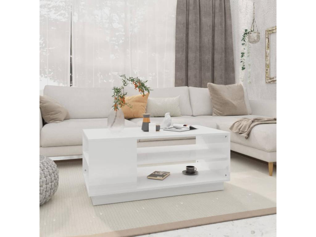 Tavolino da caffè bianco, 102 x 55 x 43 cm