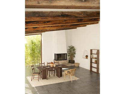 Tavolo da pranzo in legno massello marrone, 200 x 75 cm