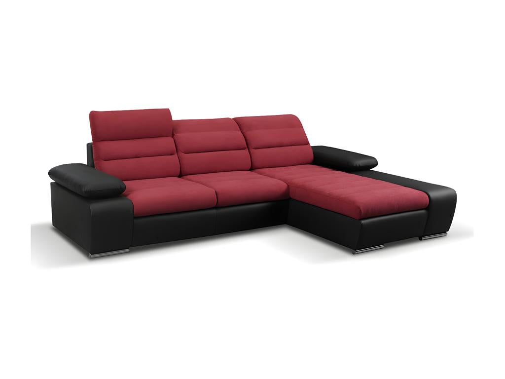 Divano letto trasformabile in tessuto nero