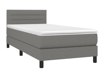 Struttura letto in tessuto grigio, 90 x 200 cm