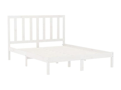 Struttura letto in legno massello bianco, 140 x 200 cm