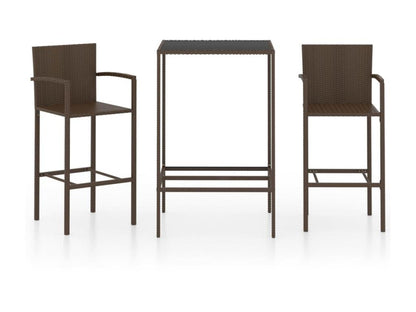 Set di mobili da esterno in vimini intrecciato in resina naturale