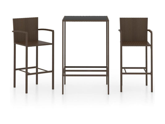 Set di mobili da esterno in vimini intrecciato in resina naturale