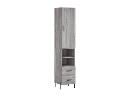 Credenza in legno ingegnerizzato grigio, 34,5 x 34 x 180 cm
