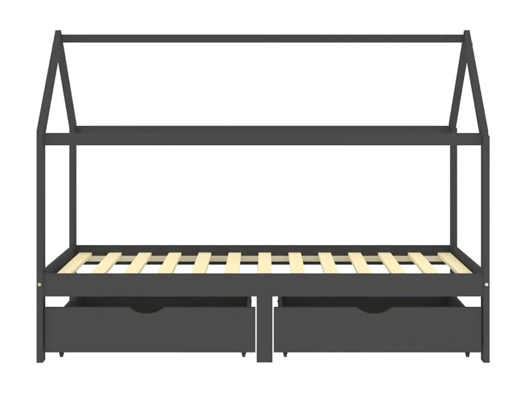 Struttura letto grigia, 90 x 200 cm