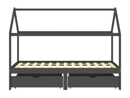 Struttura letto grigia, 90 x 200 cm