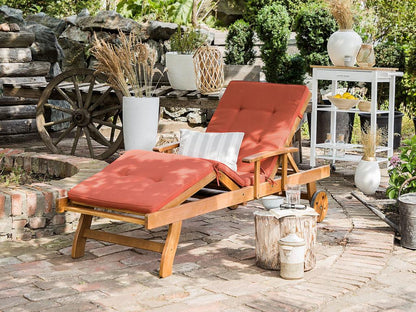 Chaise longue rossa