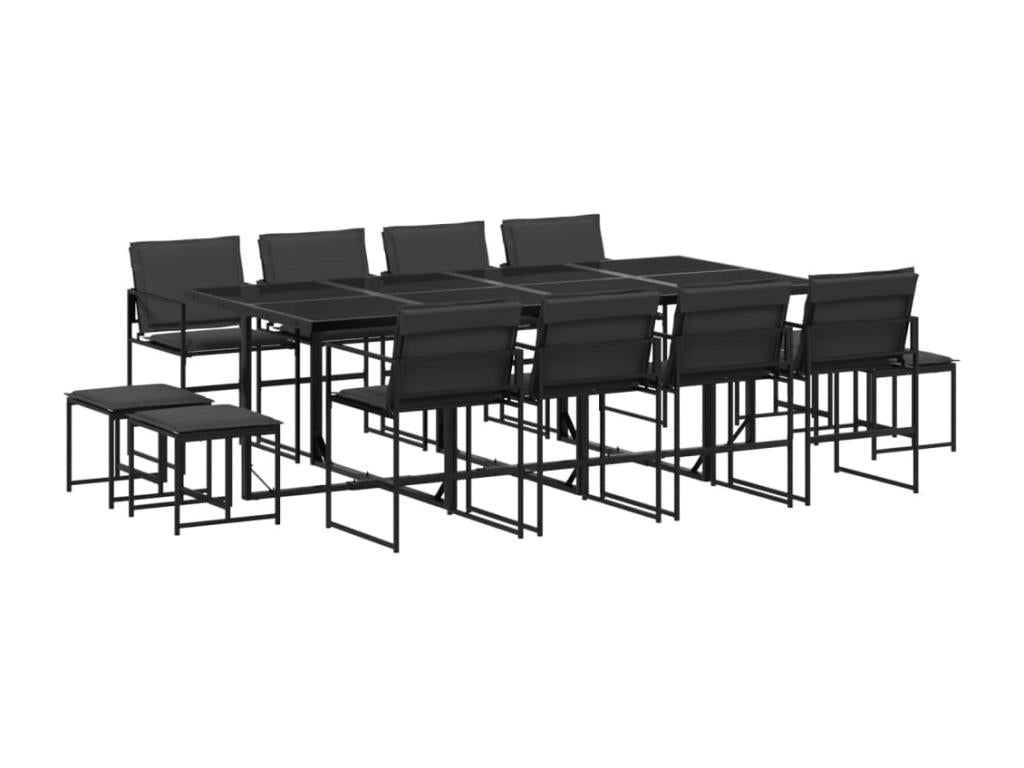 Set di mobili da esterno neri