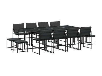Set di mobili da esterno neri