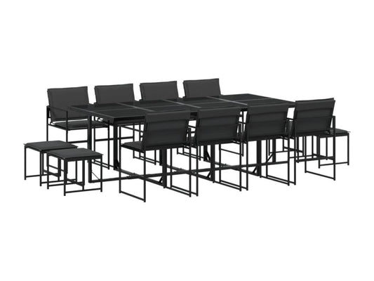 Set di mobili da esterno neri