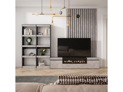 Mobile TV grigio, 320 x 186 x 35 cm