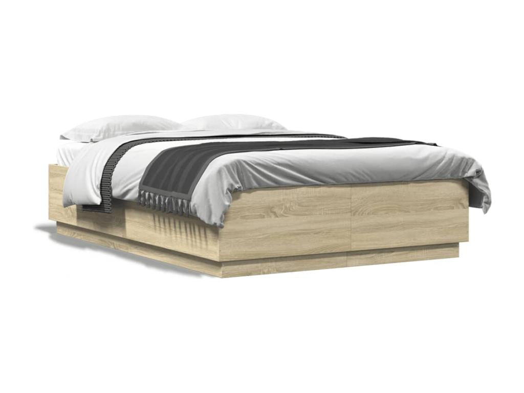Struttura letto in legno ingegnerizzato naturale, 150 x 200 cm