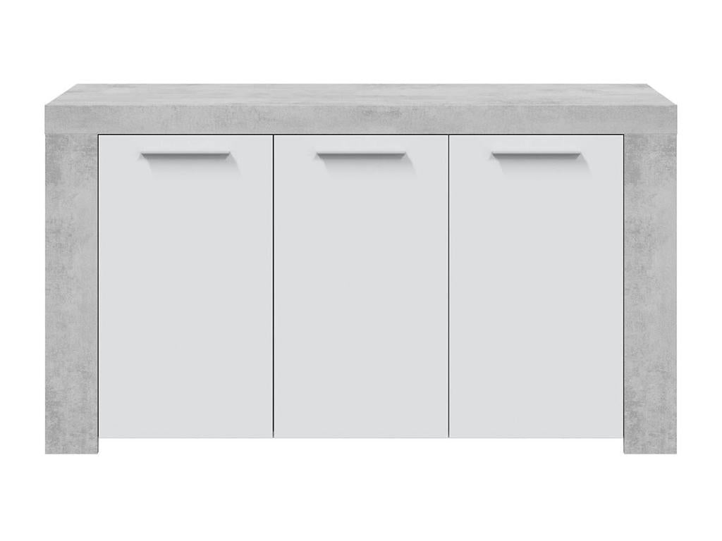 Credenza bianca a 3 ante, 80 x 144 x 42 cm