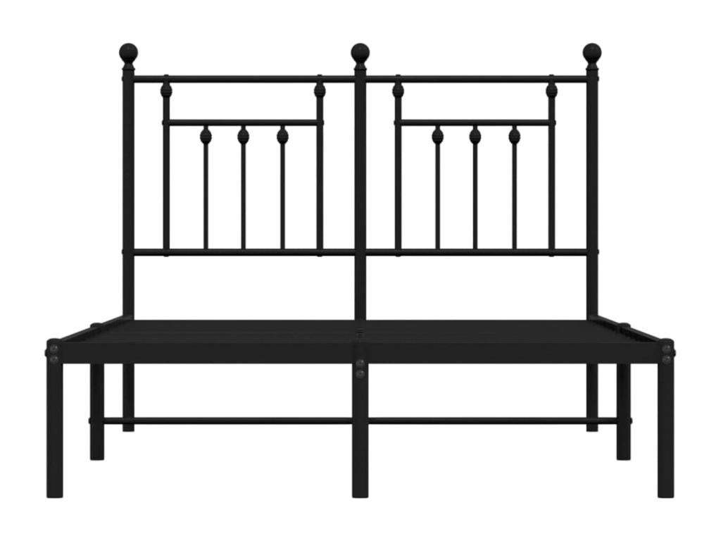 Struttura letto in metallo nero, 135 x 190 cm