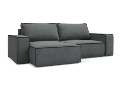 Divano letto convertibile in tessuto grigio