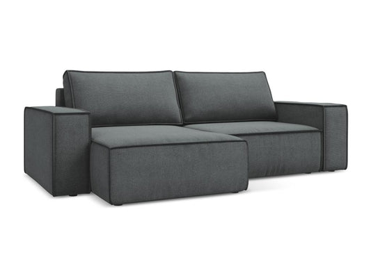 Divano letto convertibile in tessuto grigio