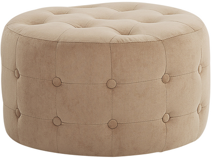 Pouf in velluto beige