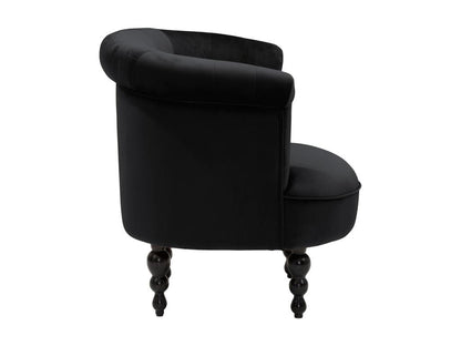 Poltrona in velluto nero