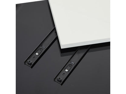 Tavolino da caffè nero a 4 cassetti, 75 x 75 x 33,5 cm