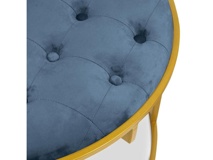 Pouf in velluto blu