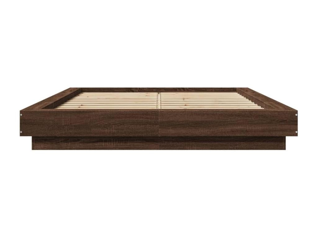 Struttura letto in legno ingegnerizzato marrone, 140 x 190 cm
