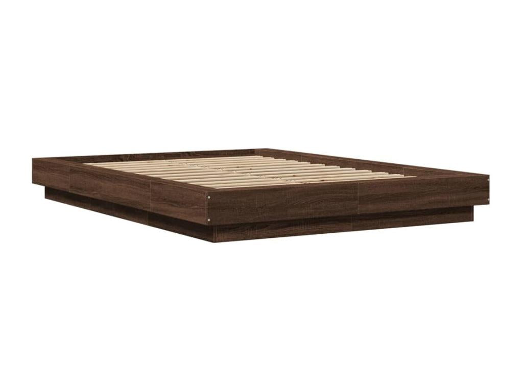 Struttura letto in legno ingegnerizzato marrone, 140 x 190 cm