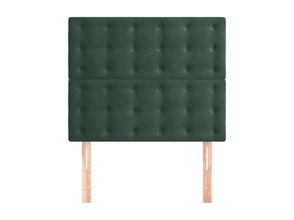 Struttura letto in velluto verde, 80 x 5 x 78 cm