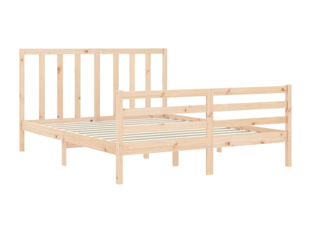 Struttura letto in legno massello marrone, 160 x 200 cm