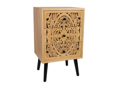 Tavolino laterale marrone, 42 x 36,5 x 71 cm