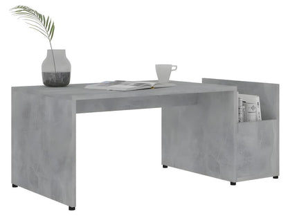 Tavolino da caffè in legno ingegnerizzato grigio, 90 x 45 x 35 cm