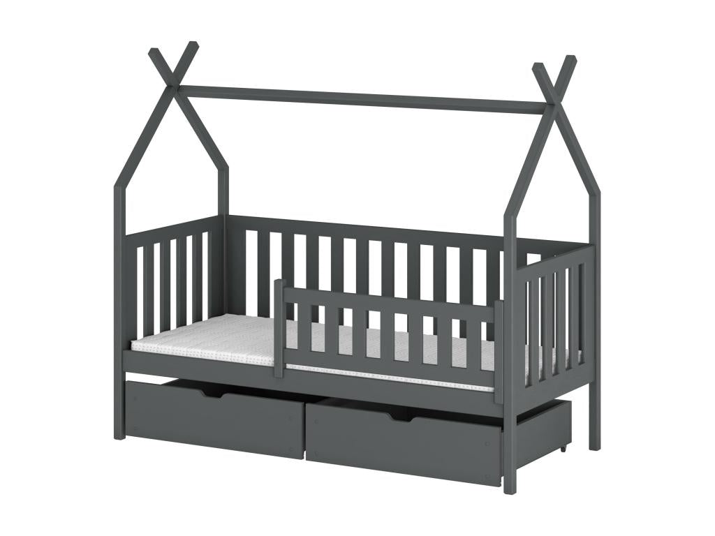 Struttura letto grigia, 80 x 190 cm