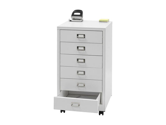 Armadio in metallo bianco a 6 cassetti, 75 x 40 x 41 cm
