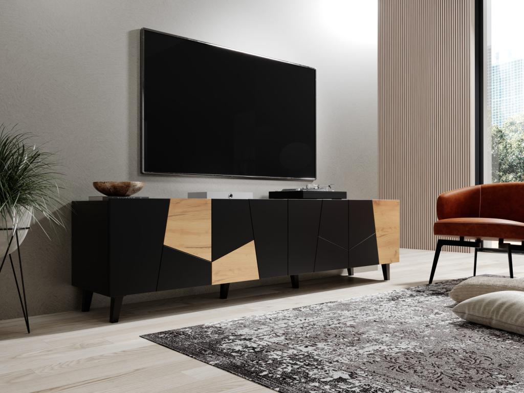 Mobile TV nero a 4 ante