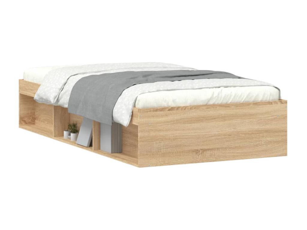 Struttura letto marrone, 90 x 200 cm