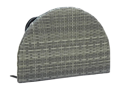 Tavolo in vimini intrecciato in resina grigia, 60 x 60 x 40 cm