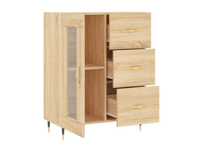Credenza in legno ingegnerizzato marrone, 69,5 x 34 x 90 cm