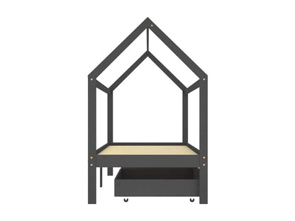 Struttura letto grigia, 90 x 200 cm