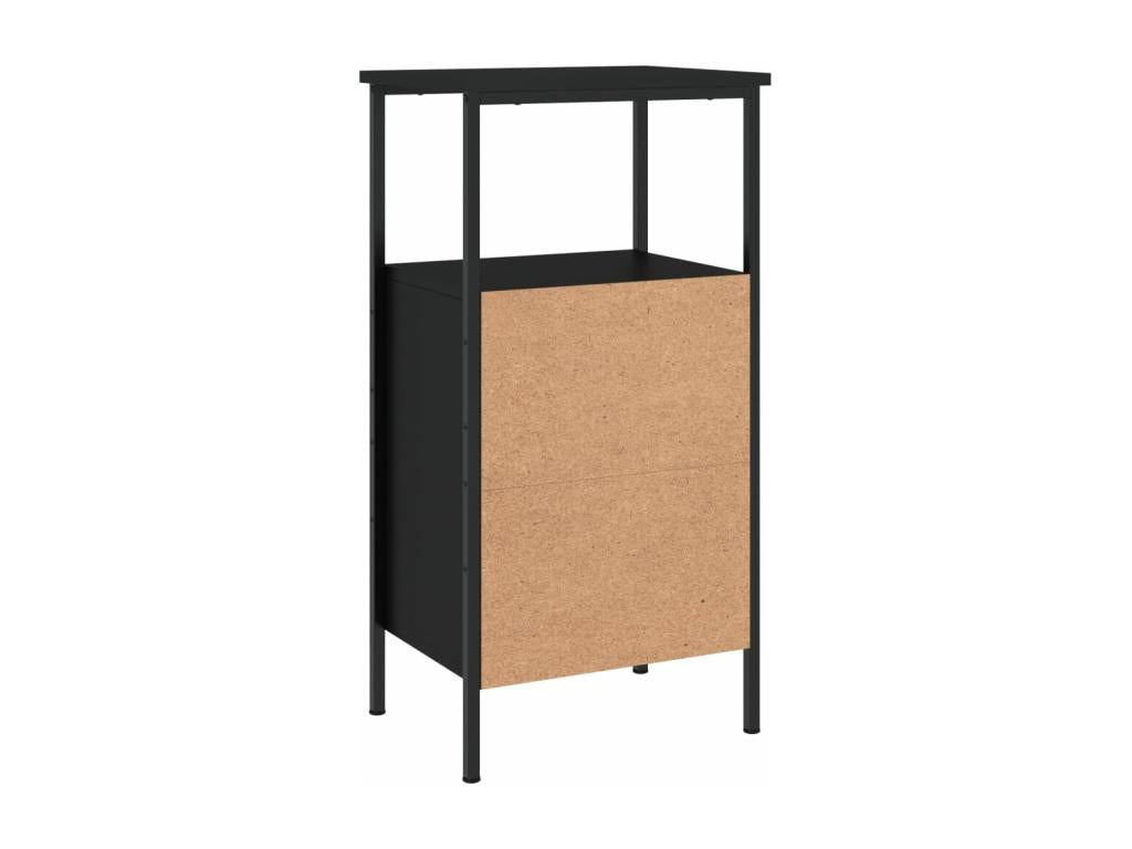 Tavolo in legno ingegnerizzato nero, 41 x 31 x 80 cm