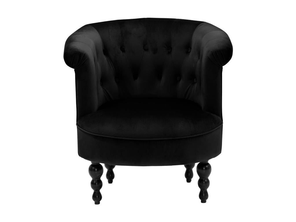 Poltrona in velluto nero