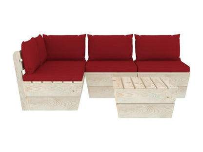 Set di mobili da esterno rossi