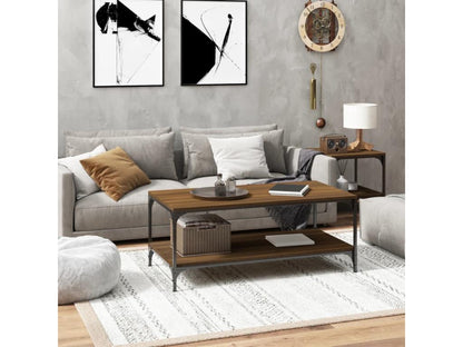 Tavolino da caffè in legno ingegnerizzato marrone, 100 x 50 x 40 cm