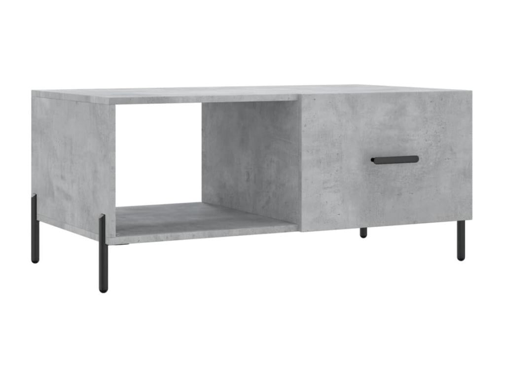 Tavolino da caffè in legno ingegnerizzato grigio, 90 x 50 x 40 cm