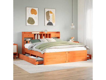 Struttura letto marrone, 200 x 200 cm