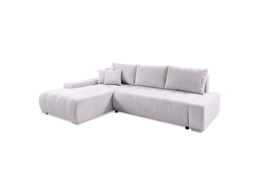 Divano letto convertibile in velluto bianco