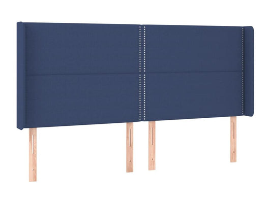 Struttura letto in tessuto blu, 183 x 16 x 118 cm