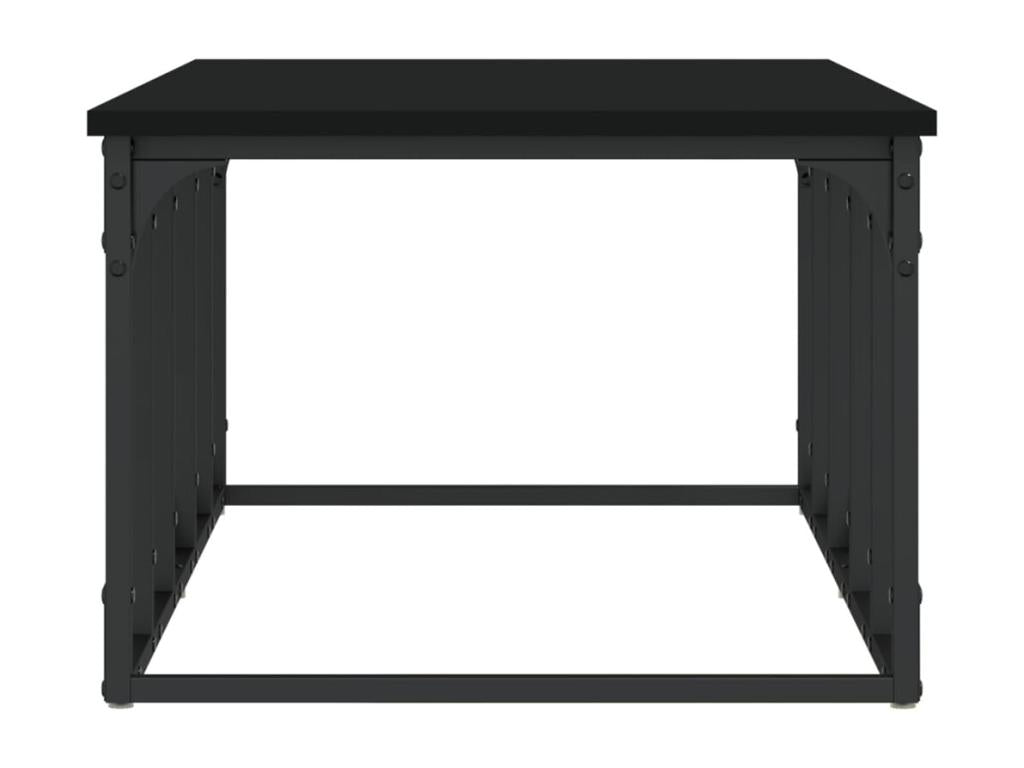 Tavolino da caffè in legno ingegnerizzato nero, 100 x 50 x 35,5 cm