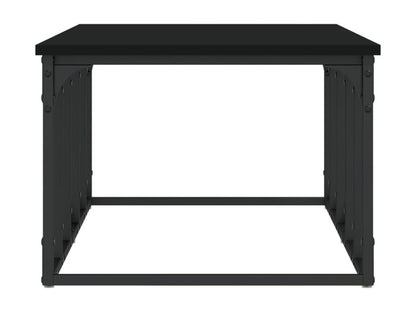 Tavolino da caffè in legno ingegnerizzato nero, 100 x 50 x 35,5 cm