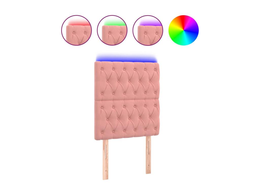 Struttura letto in velluto, 80 x 7 x 118 cm