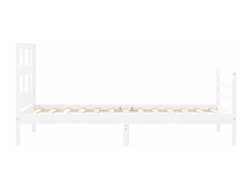 Struttura del letto in legno massello bianco